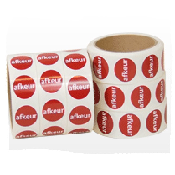 Afkeurstickers - rood - 250 stuks