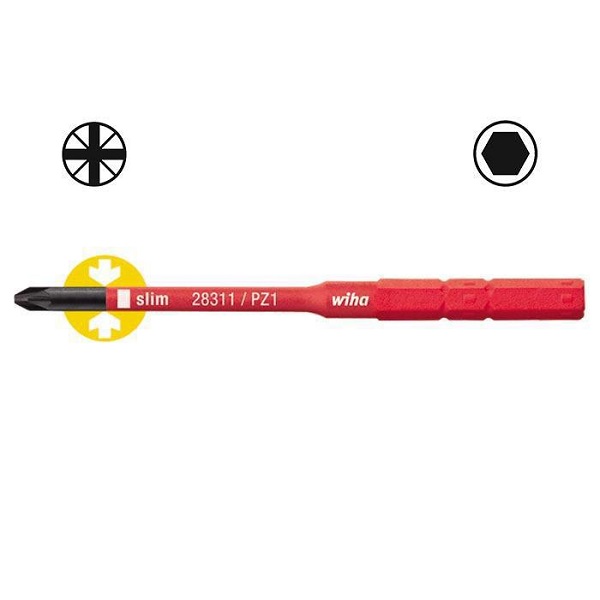 WIHA Bit SlimBit Electric Kruiskop 2831-12 PZ1 3.8 Nm