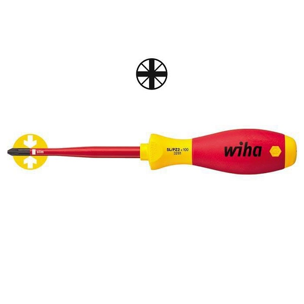 WIHA Xeno Schroevendraaier SoftFinish Electric slimFix 1000V 3281 SL/PZ1x80