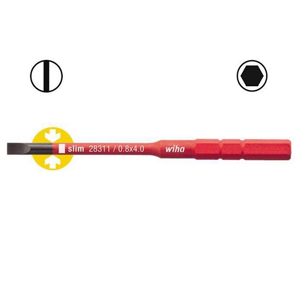 WIHA Bit SlimBit Electric Sleufkop 2831-10 3,0mm 0.6 Nm