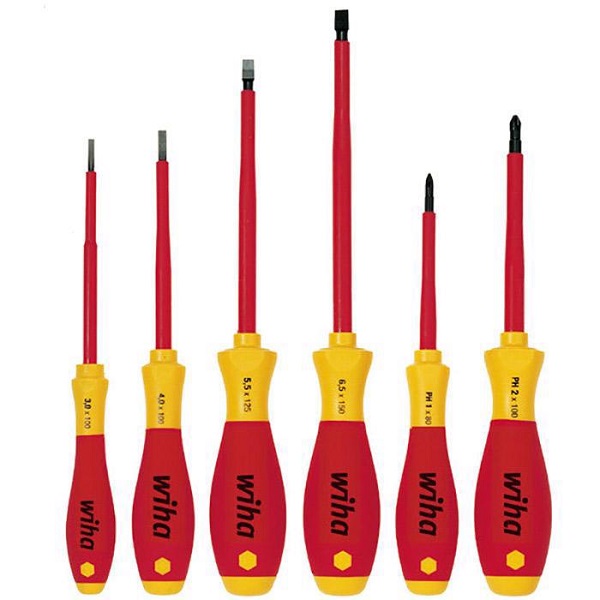 WIHA Schroevendraaierset SoftFinish Electric 1000V 320N SL/PH, 6-delig
