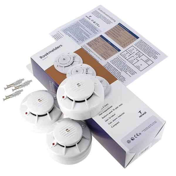 Retwist Smoke B Rookmelder set van 3 stuks