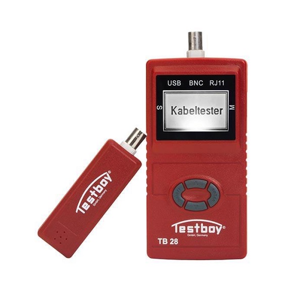 Testboy 28 Netwerktester/kabellengtemeter USB, RJ11/RJ45,