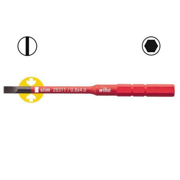 WIHA Bit SlimBit Electric Sleufkop 2831-10 3,5mm 1.4 Nm