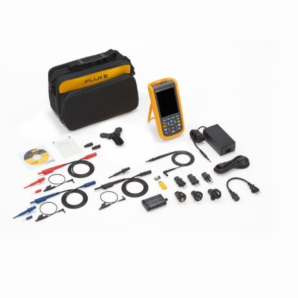 Fluke-124B/EU Scopemeter 40 MHz, 2 kanalen, kleuren display en probes