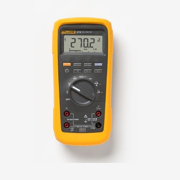 Fluke 27II/EUR TRMS IP67 multimeter met meetsnoeren en klemmen