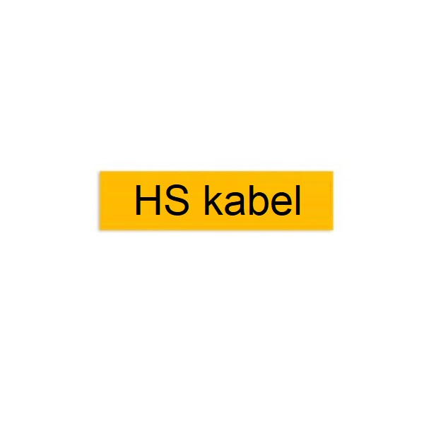 Sticker hs kabel118x30 mm Experto Sticker HS Kabel 180x30 mm