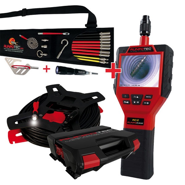 RUNPO ACTIESET Inspectiecamera RC2 30m + Runposticks - Comfort Pakket RUNPO ACTIESET Inspectiecamera RC2 30m + Runposticks - Comfort Pakket