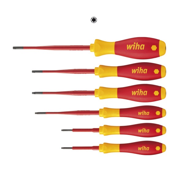 WIHA TORX TR Schroevendraaierset SoftFinish Electric slimFix 1000V 3251 TR K6, 6-delig