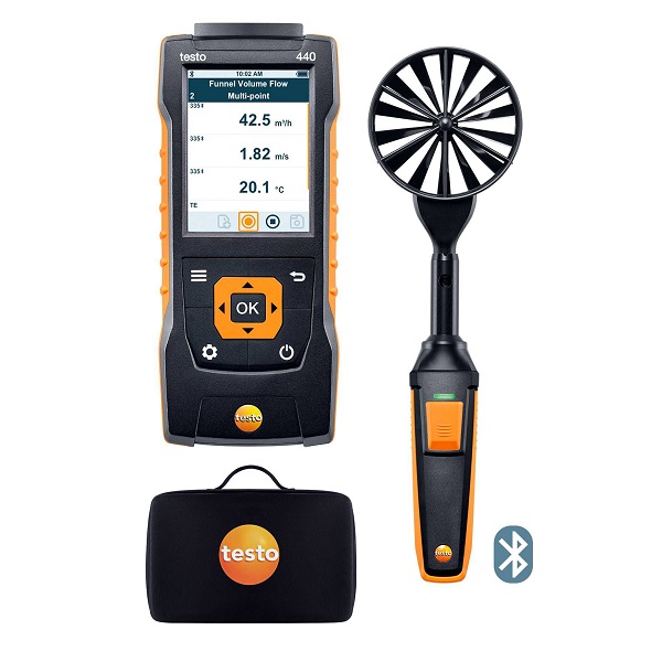 Testo 440 100 mm vleugelrad-set met Bluetooth®