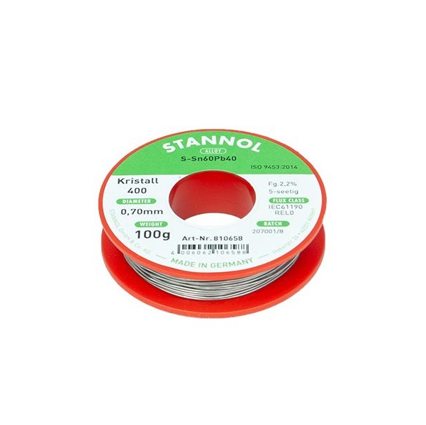 Stannol Soldeertin Kristal 400 Sn60Pb40 0,7mm 100g