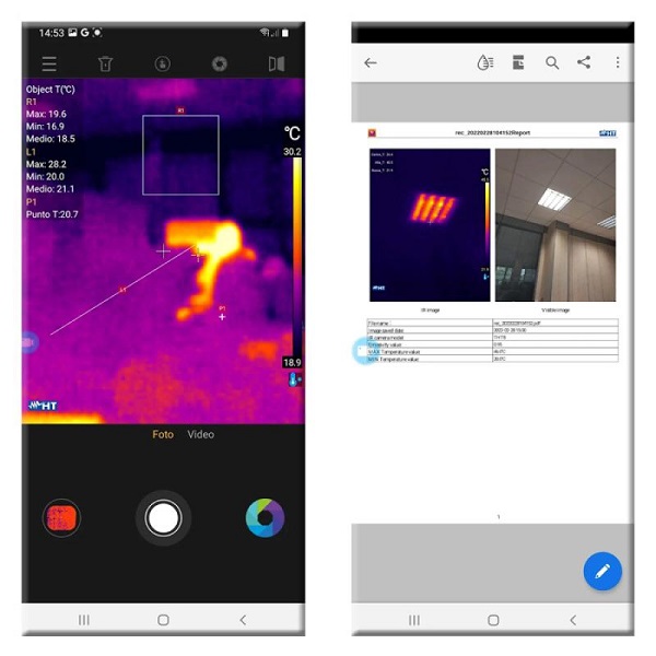 HT Instruments THT8 Warmtebeeldcamera Android