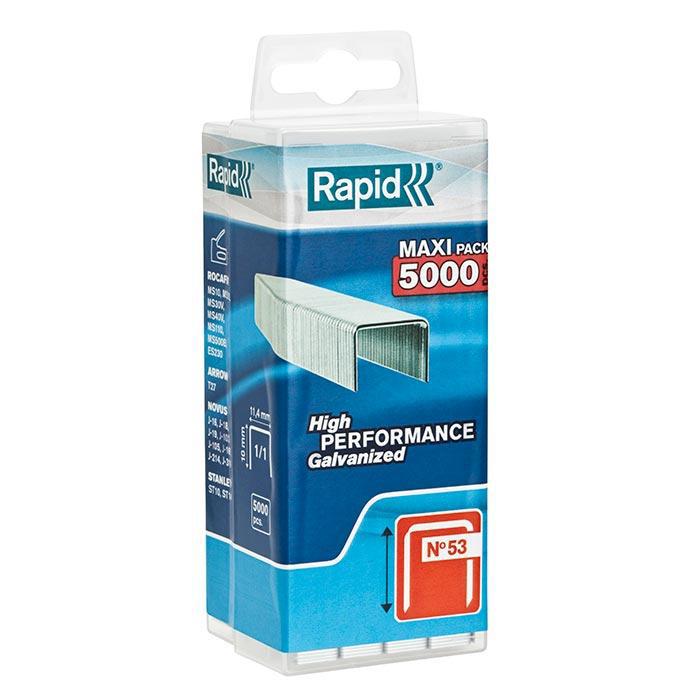 Rapid Dundraadnieten 53/16mm Gegalvaniseerd in kunststof doo