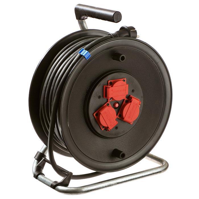 Schwabe Kabelhaspel 230V/16A IP44 Rubber H05RR-F 3x1,5 50m