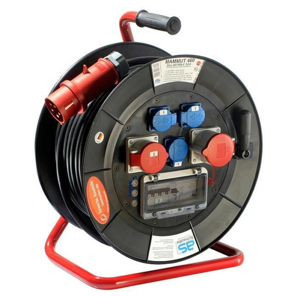 Schwabe Mammoet Haspel 400V/32A IP44 5-polig Neopreen H07RN-F 5x4 30m