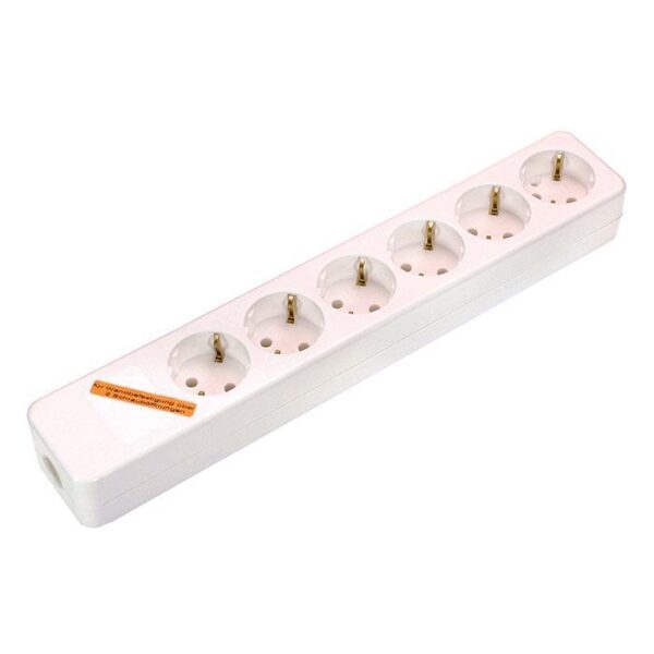 Schwabe Stekkerdoos 6x randaarde wit zonder kabel