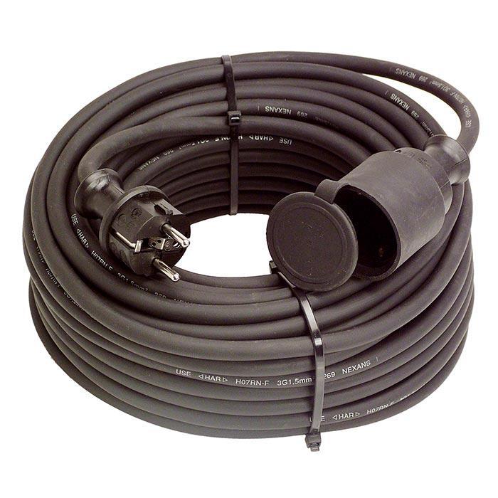 Schwabe Verlengkabel Neopreen 230V/16A IP44 H07RN-F 3x2,5 zwart 25m
