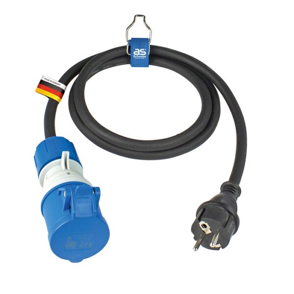 Schwabe Camping CEE Adapterkabel 230V/16A IP44 H07RN-F 3x2,5 1,5m