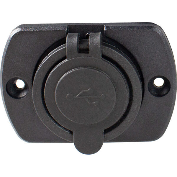 Schwabe Camping Inbouwcontactdoos 12V met 2xUSB poort IP20 Zwart