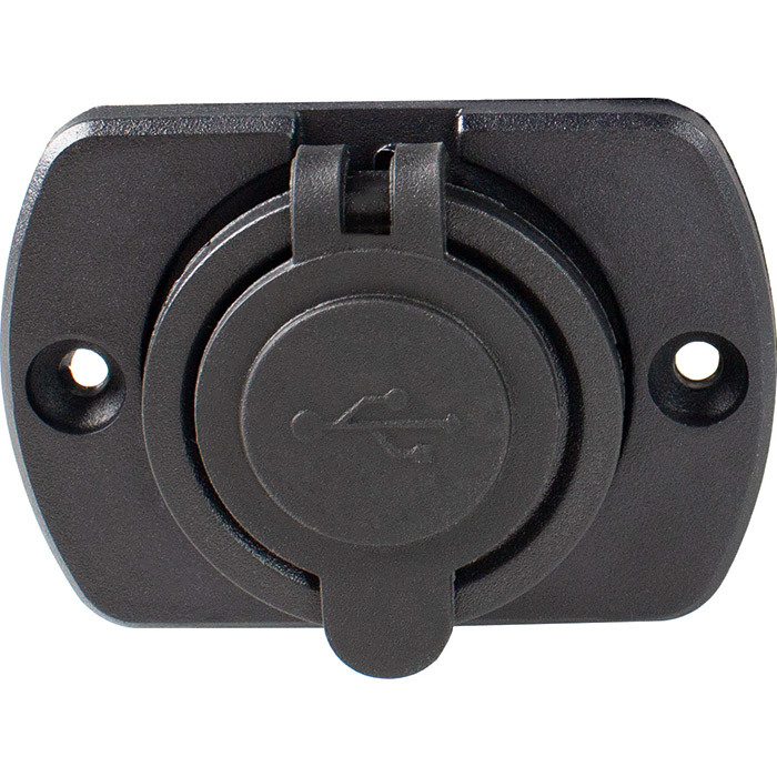 Schwabe Camping Inbouwcontactdoos 12V met 2xUSB poort IP20 Zwart