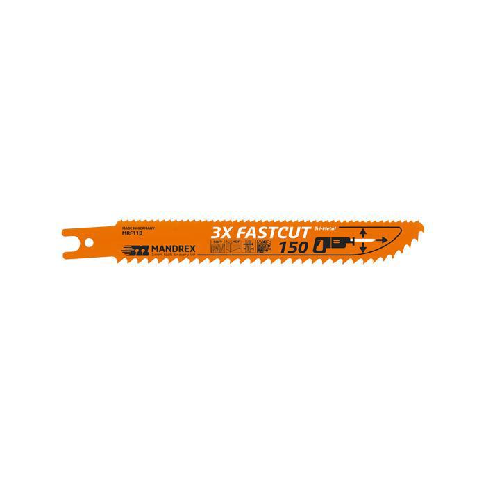 Mandrex 3X Fastcut Reciprozaagblad MRF11B 150mm