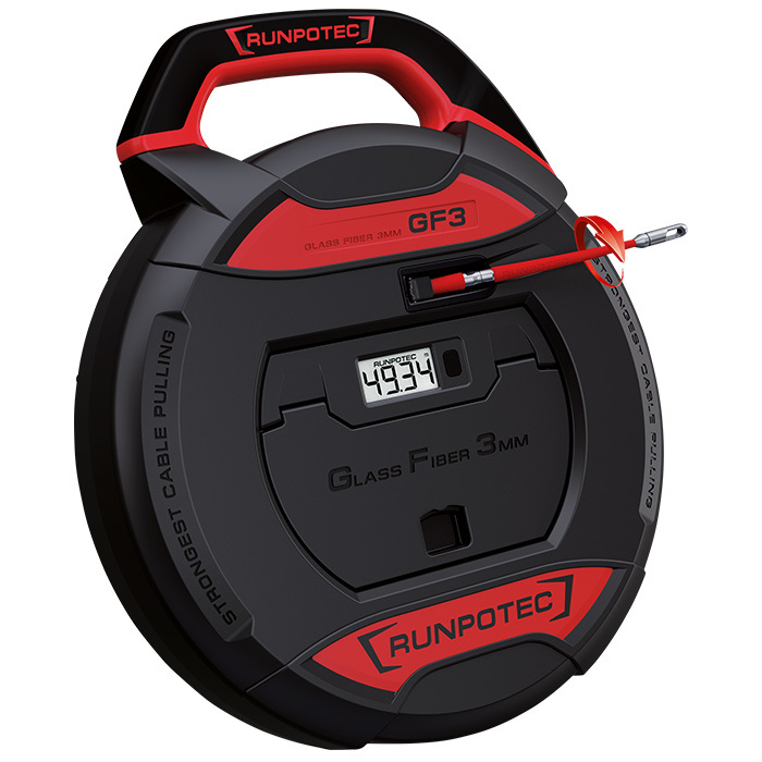 RUNPO GF3 Glasvezeltrekveer Ø 3mm met lengtemeter 30m