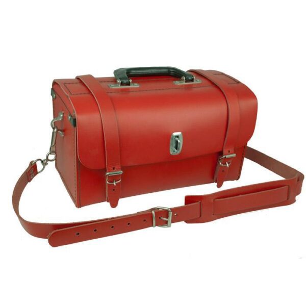 Lederen VDE Service Koffer 30x15x15cm Rood