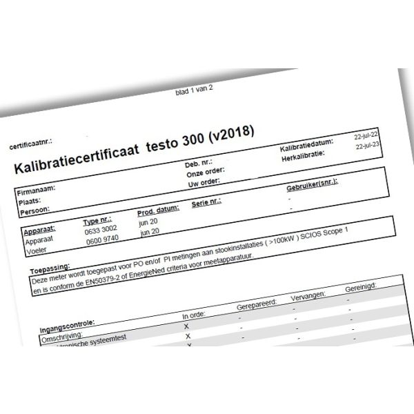 Servicecontract Testo 300 Black Edition + druk